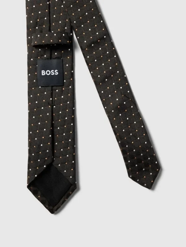 BOSS Krawatte Mit Allover-Muster (6 Cm) – Schwarz 4