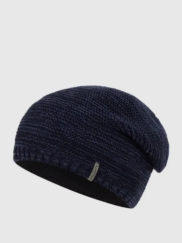 Chillouts Beanie Mit Fleecefutter – Marineblau Meliert 1