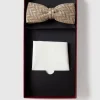 CG – Club Of Gents Fliege Und Einstecktuch Im Set Mit Leinen-Anteil – Beige 14
