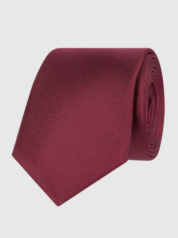 Eterna Krawatte Aus Reiner Seide (6 Cm) – Bordeaux Rot 1