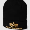 Alpha Industries Beanie Mit Label-Stitching – Schwarz 8
