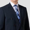 Tommy Hilfiger Seidenkrawatte Mit Gitterkaro – Marineblau 14