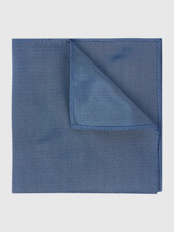 Willen Krawatte Und Einstecktuch Im Set – Blau 3