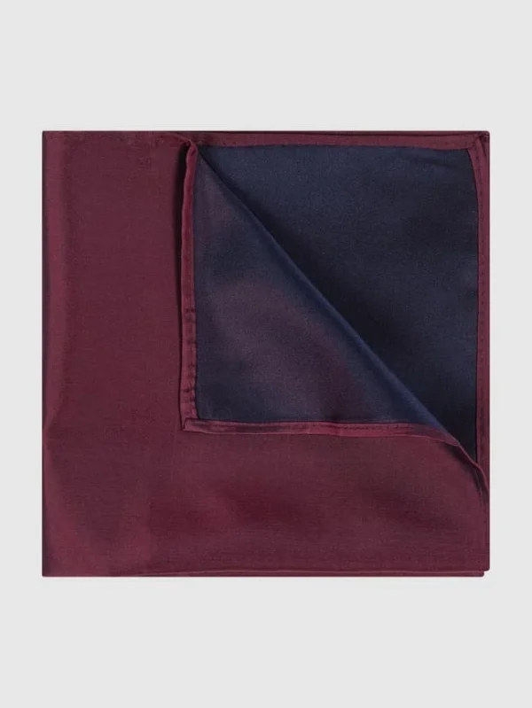 Seidenfalter Fliege Und Einstecktuch Im Set – Aubergine 3