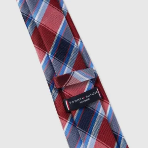 Tommy Hilfiger Seidenkrawatte Mit Gitterkaro – Rot 12