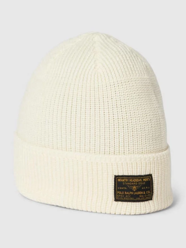 Polo Ralph Lauren Beanie Mit Label-Patch Modell ‚VINTAGE NAVAL WATCH CAP‘ – Offwhite 1