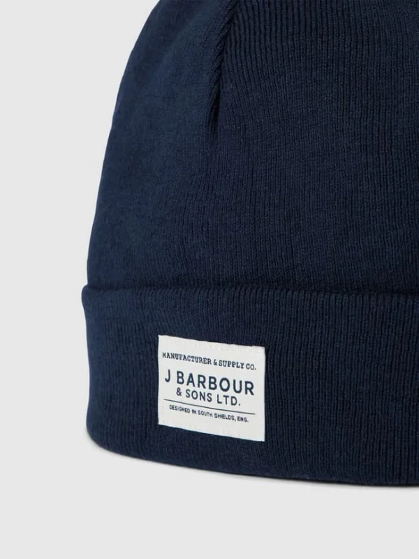 Barbour Beanie Mit Label-Patch Modell ‚Nautic‘ – Dunkelblau 3