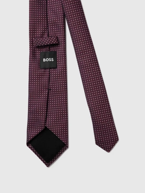 BOSS Krawatte Mit Allover-Muster (7,5 Cm) – Bordeaux Rot 4