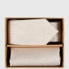 Seidenfalter Krawatte (6 Cm) Und Einstecktuch Im Set – Sand 11