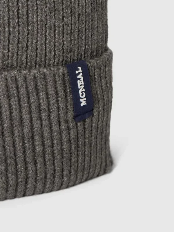 MCNEAL Beanie Mit Label-Detail – Anthrazit 3