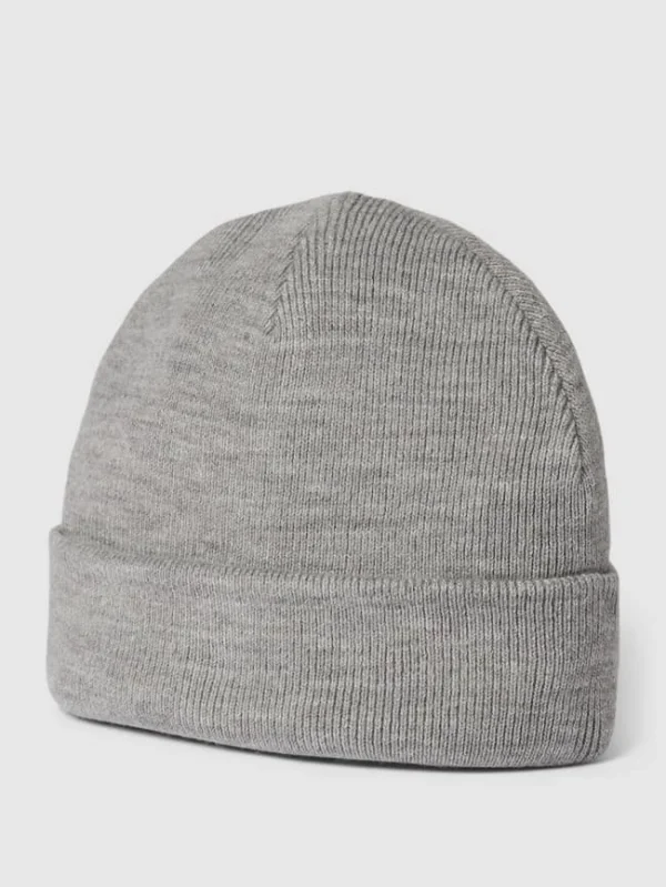MCNEAL Beanie Mit Breitem Umschlag – Hellgrau Meliert 1