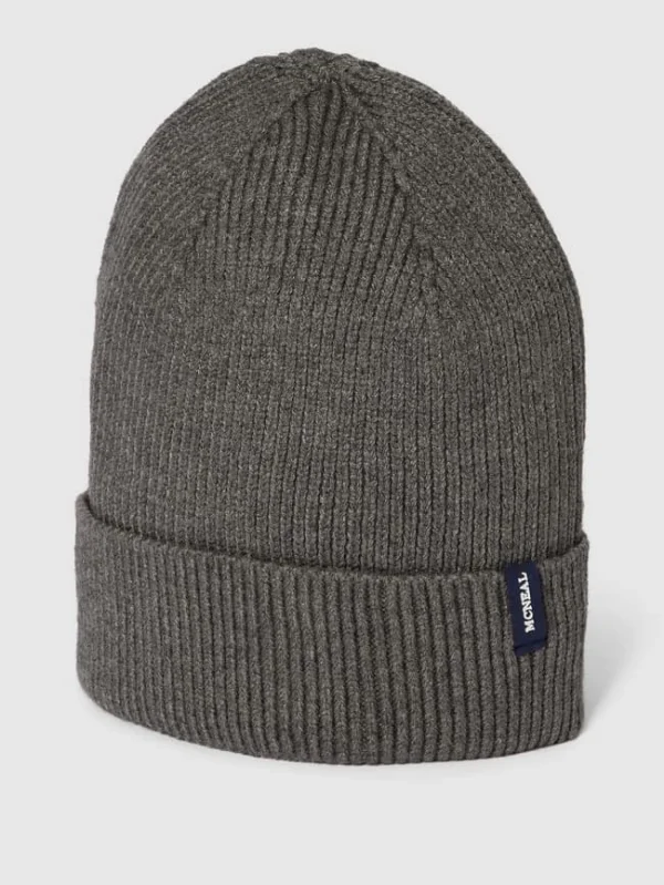MCNEAL Beanie Mit Label-Detail – Anthrazit 1