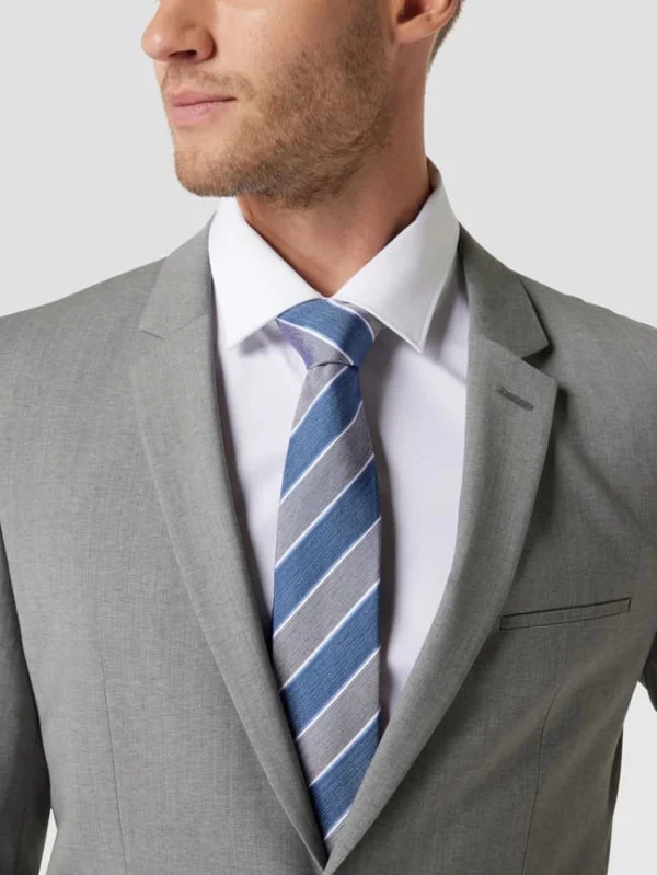 Tommy Hilfiger Seidenkrawatte Mit Streifenmuster – Beige 1