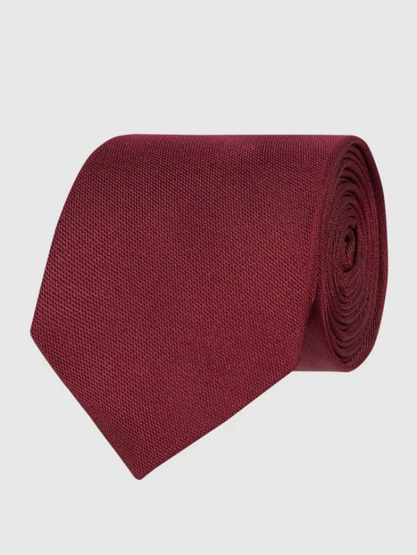 Eterna Krawatte Aus Reiner Seide (7,5 Cm) – Bordeaux Rot 1