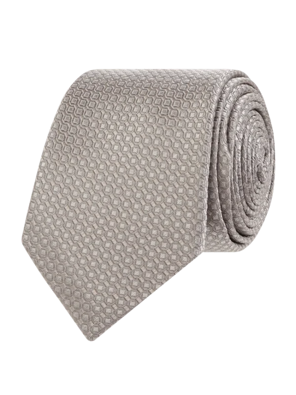Willen Krawatte Und Einstecktuch Im Set – Taupe 1