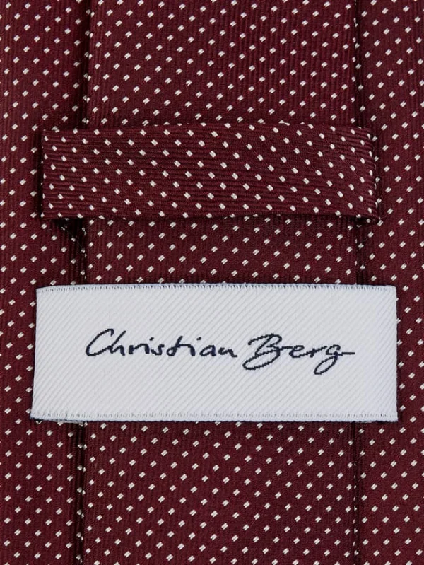 Christian Berg Men Krawatte Aus Seide (7cm) – Bordeaux Rot 3