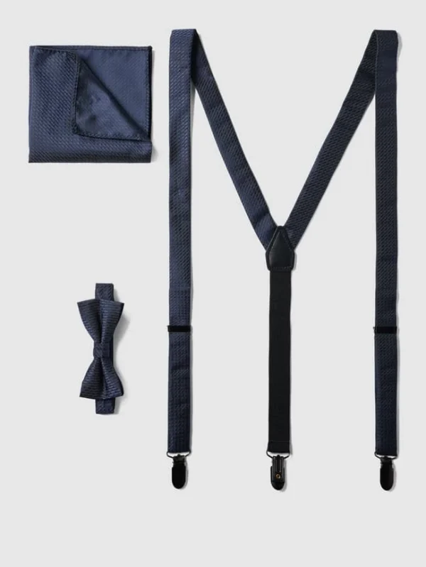 Cinque Hosenträger, Fliege Und Einstecktuch Im Set – Marineblau 1