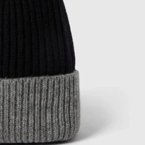 S.Oliver RED LABEL Beanie Mit Kontrastbesatz Modell ‚Mütze‘ – Dunkelgrau 6