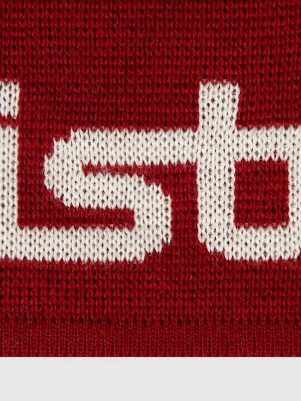 EISBAER Strickmütze Aus Wollmischung – Dunkelrot 3