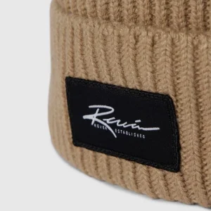 REVIEW Beanie Mit Label-Patch – Beige 6