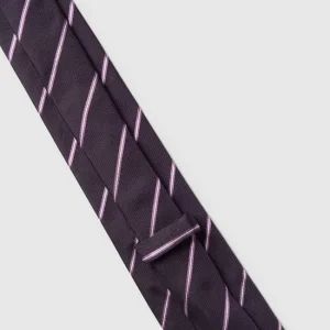 BOSS Seidenkrawatte Mit Streifenmuster – Lila 12