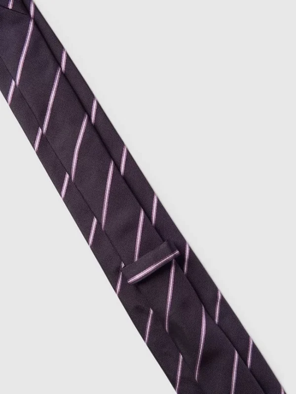 BOSS Seidenkrawatte Mit Streifenmuster – Lila 5