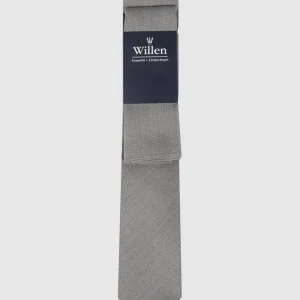 Willen Krawatte Und Einstecktuch Im Set – Mittelgrau 9