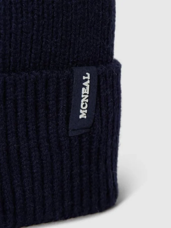 MCNEAL Beanie Mit Label-Detail – Marineblau 3