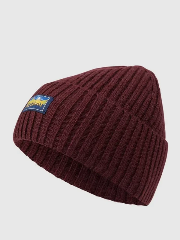 Superdry Beanie Aus Wollmischung – Bordeaux Rot 1