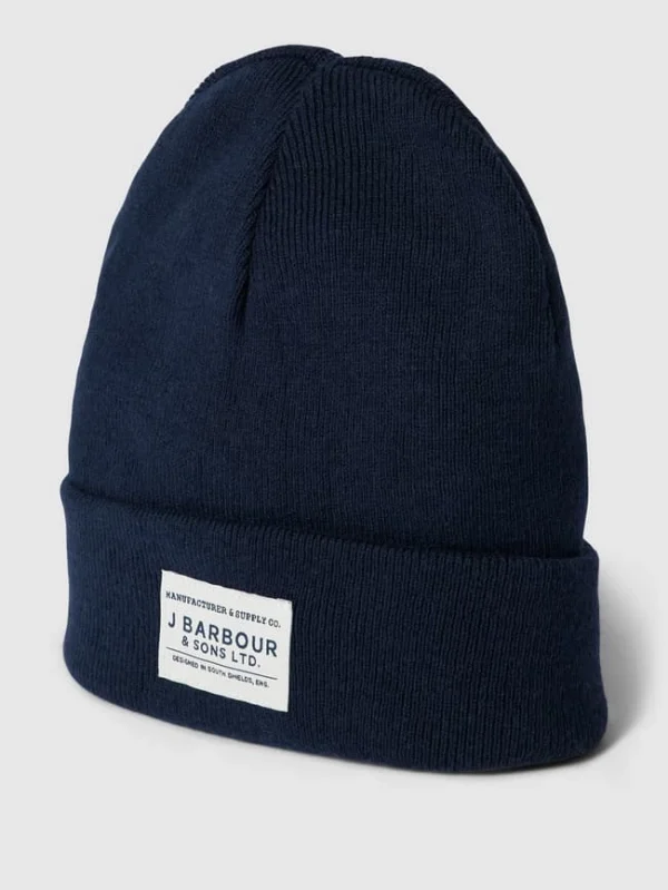 Barbour Beanie Mit Label-Patch Modell ‚Nautic‘ – Dunkelblau 1