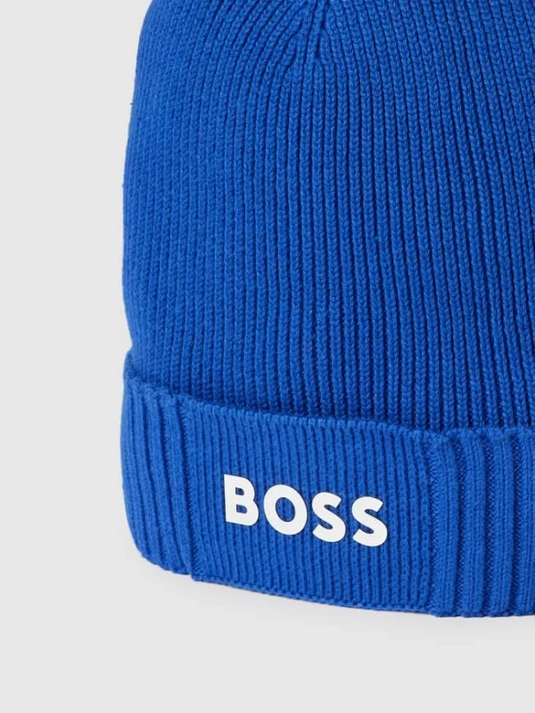 BOSS Beanie Mit Label-Print Modell ‚Asic_Beanie‘ – Royalblau 3
