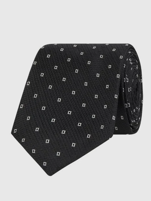 CK Calvin Klein Krawatte Aus Seide (6 Cm) – Schwarz 1
