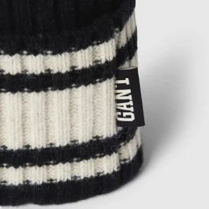 Gant Beanie Mit Kontraststreifen Modell ‚STRIPED WOOL COLLEGIATE‘ – Schwarz 6