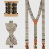 Seidenfalter Hosenträger Und Fliege Im Set – Beige 19