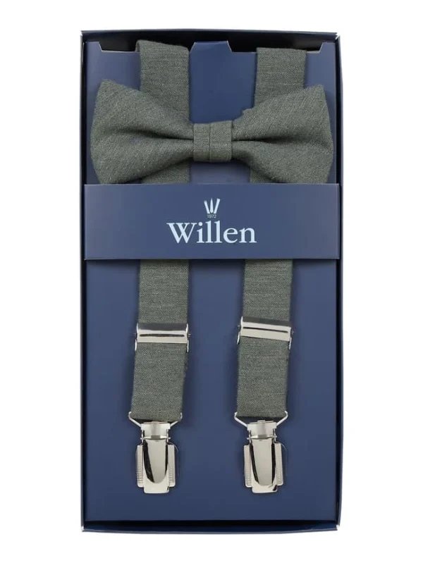 Willen Hosenträger Und Fliege Im Set – Grün 5