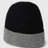 S.Oliver RED LABEL Beanie Mit Kontrastbesatz Modell ‚Mütze‘ – Dunkelgrau 10