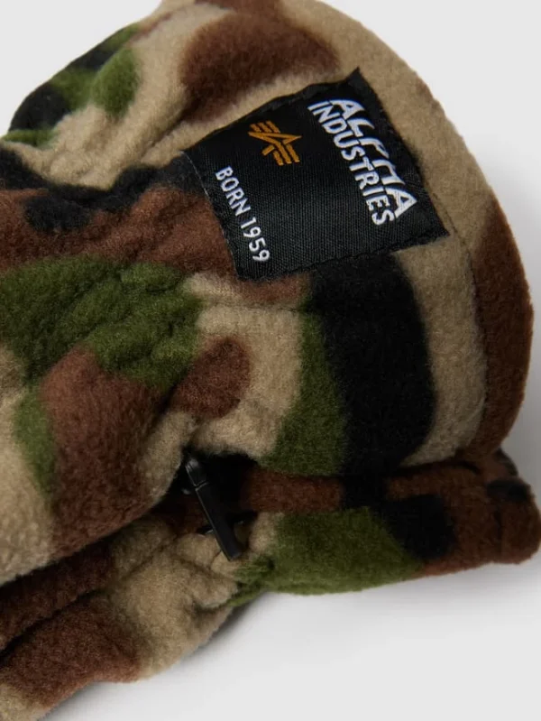 Alpha Industries Mütze Und Handschuhe Aus Fleece Im Set – Khaki 4