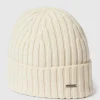 BOSS Beanie Mit Label-Detail Modell ‚T-Lino‘ – Ecru 8