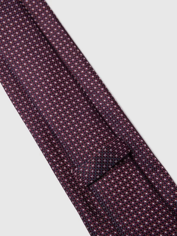 BOSS Krawatte Mit Allover-Muster (7,5 Cm) – Bordeaux Rot 5