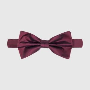 Seidenfalter Fliege Und Einstecktuch Im Set – Aubergine 9