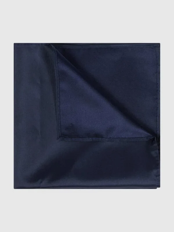 Seidenfalter Fliege Und Einstecktuch Im Set – Marineblau 3