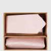 Seidenfalter Krawatte (6 Cm) Und Einstecktuch Im Set – Rosé 11