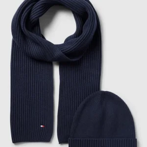 Tommy Hilfiger Mütze Und Schal In Strick-Optik Im Set – Marineblau 7
